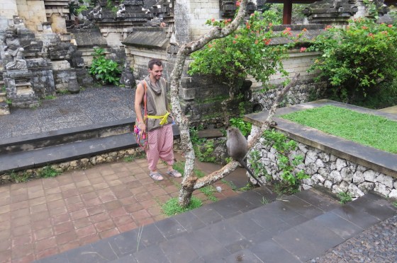 Basel and friend at Uluwatu Temple